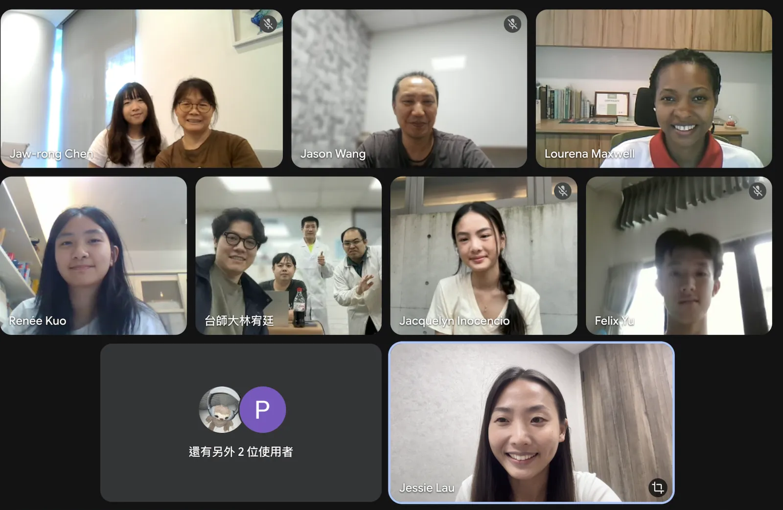A video call with the team and World Vegetable Center staff in a grid of tiles.