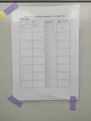 Plant record sheet, day 1