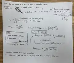 Math model, handwritten draft