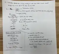 Math model, handwritten draft