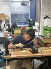 Soldering the spectrophotometer
