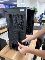 A tower case, stripped and measured