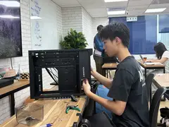 The drive cage, turned into a rack