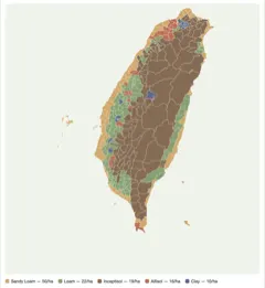 Soil type and reactor density, by township