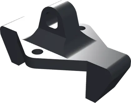 The printed LED mount, rendered from the CAD